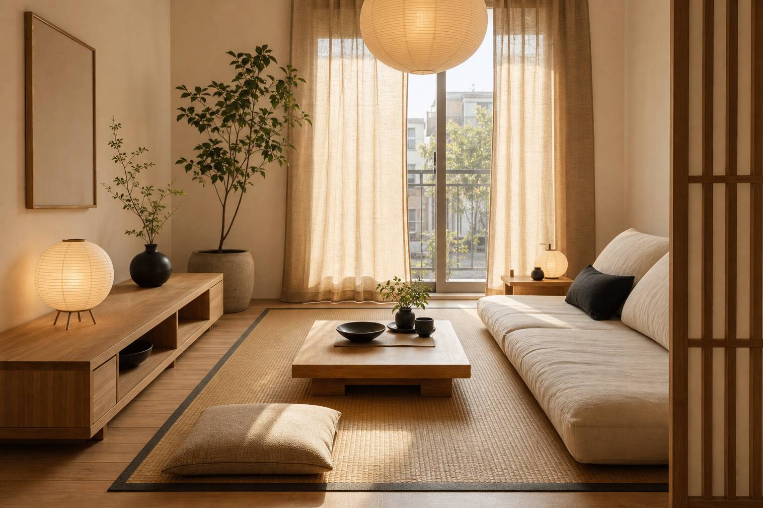 Decoración japonesa para pisos pequeños: simplicidad, funcionalidad y armonía visual