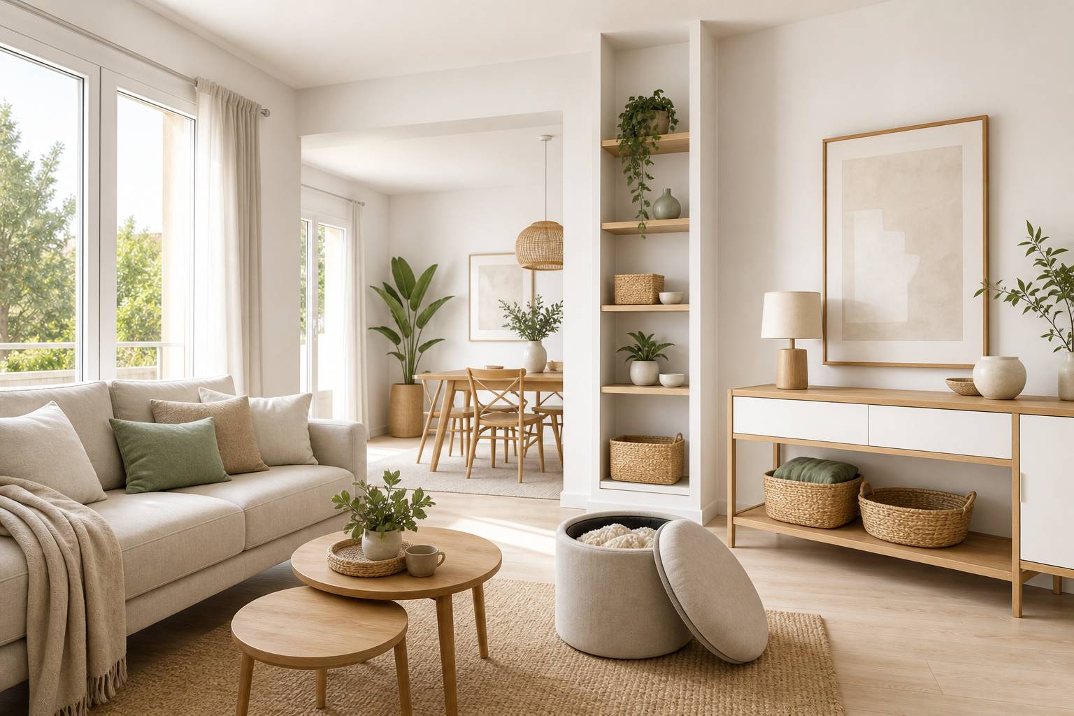 Muebles auxiliares para ganar espacio en casa sin saturar los ambientes